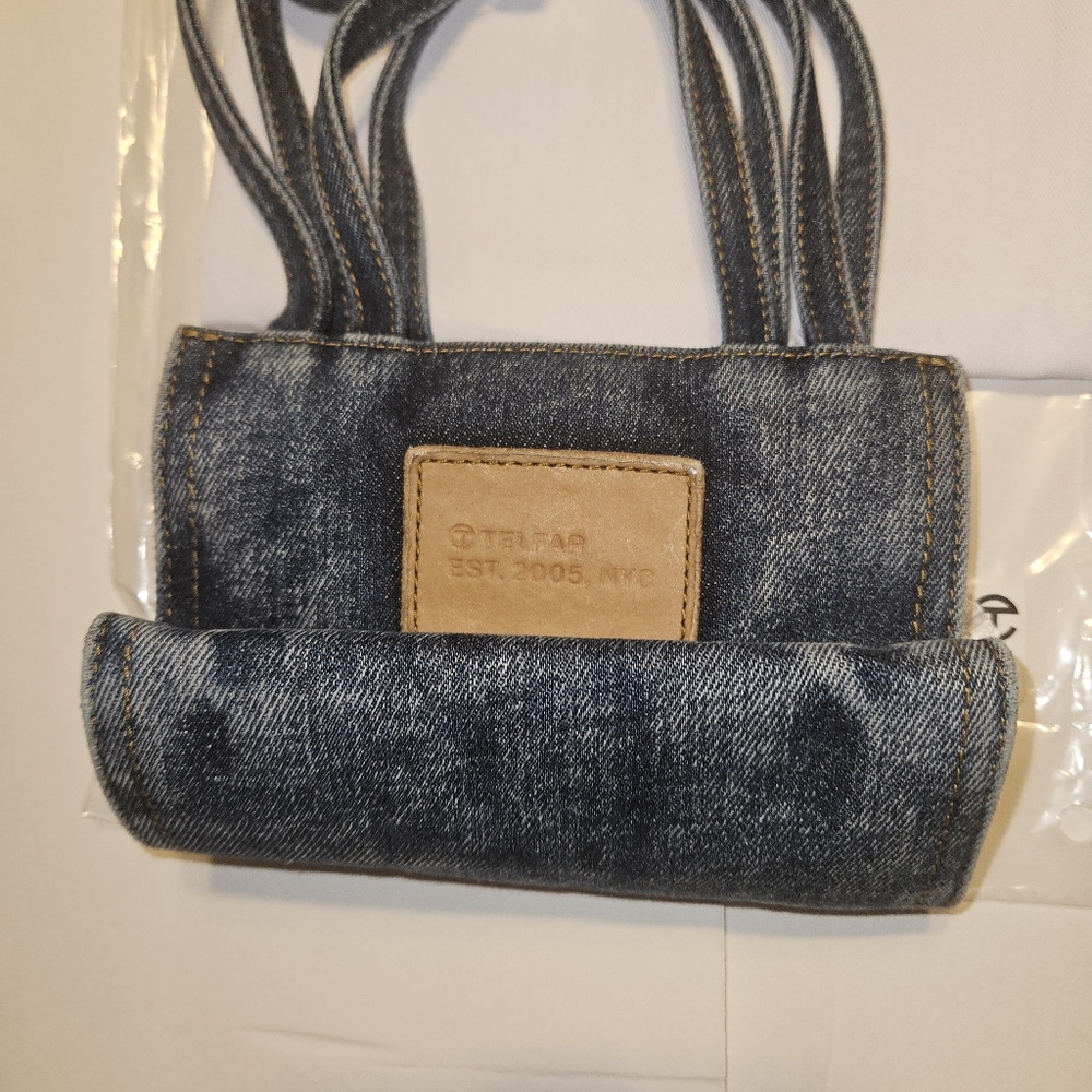 Telfar: Small Denim Shopper - Blue - Picture 16 of 16